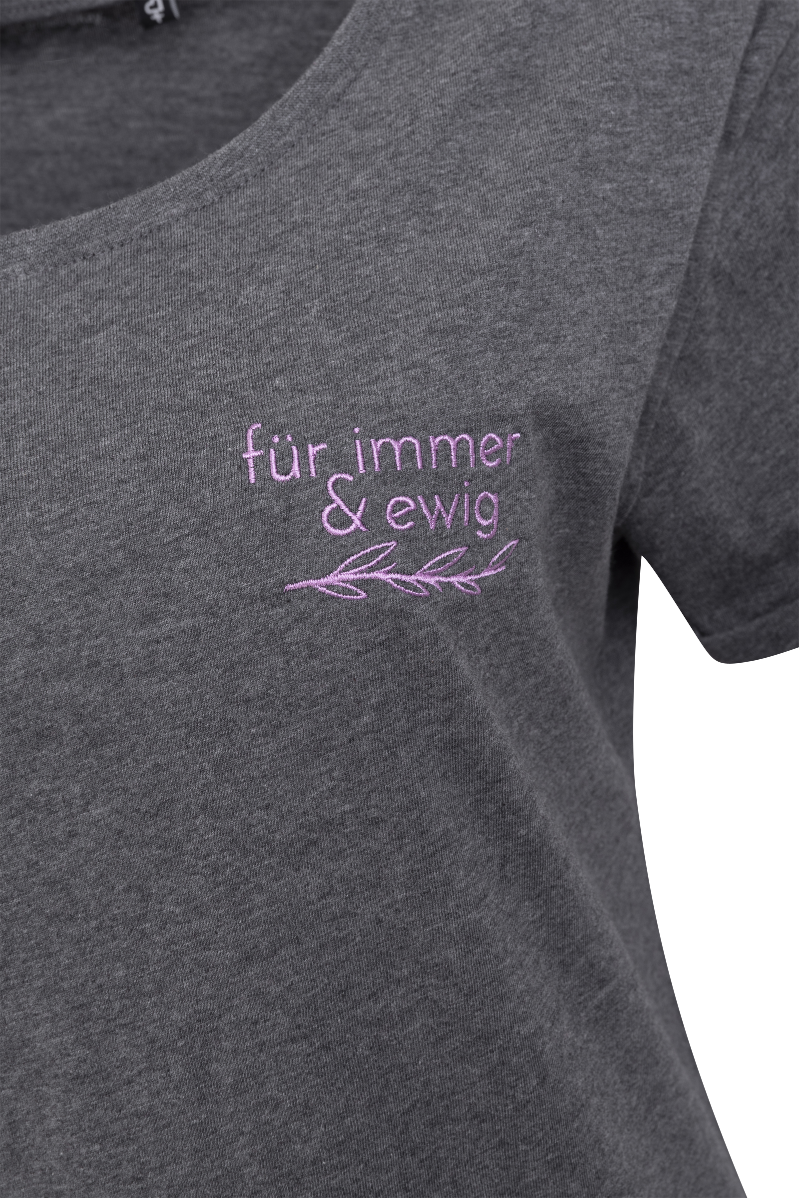 T-Shirt Linda - Motiv für immer & ewig - Farbe Dark Heather aus 100 {5d1a129028b4ceec095b245af42ac8bbb2c9f9ab97ae0a67118505214091ed22} Bio-Baumwolle – Bild 6