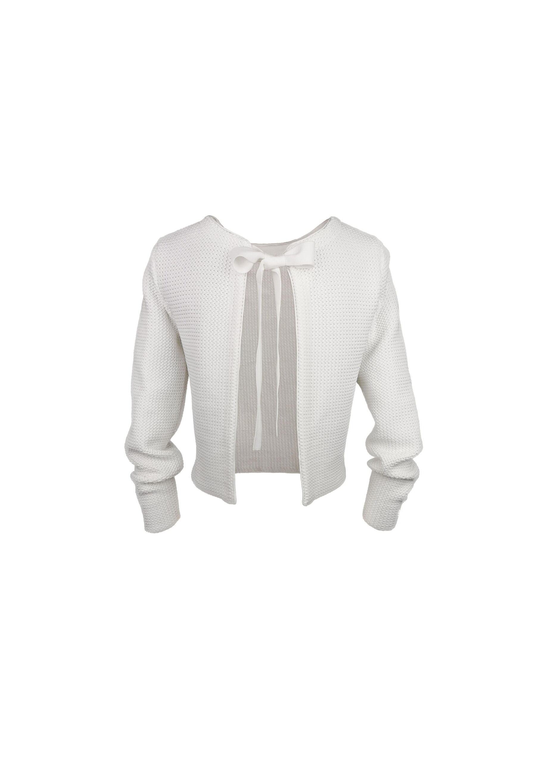#be joy | Braut-Strickjacke in ivory mit Schleife – Bild 2